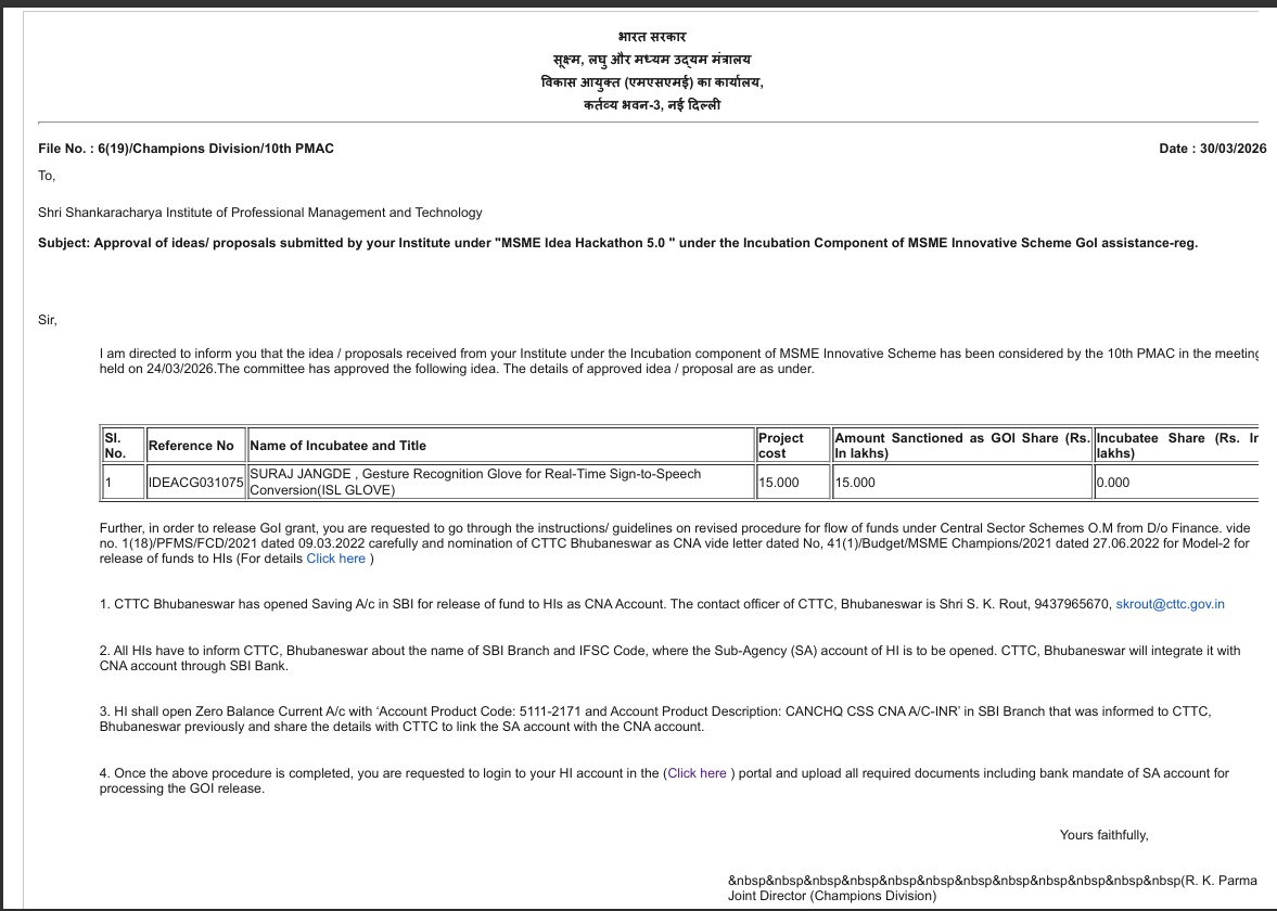B.Tech Electronics Achievement